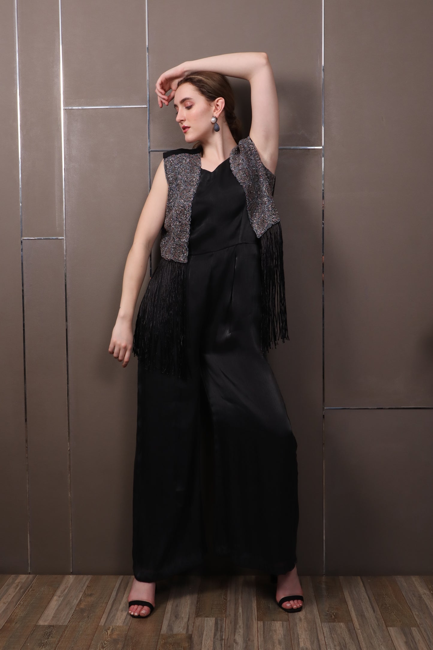 Black Organza Jumpsuit