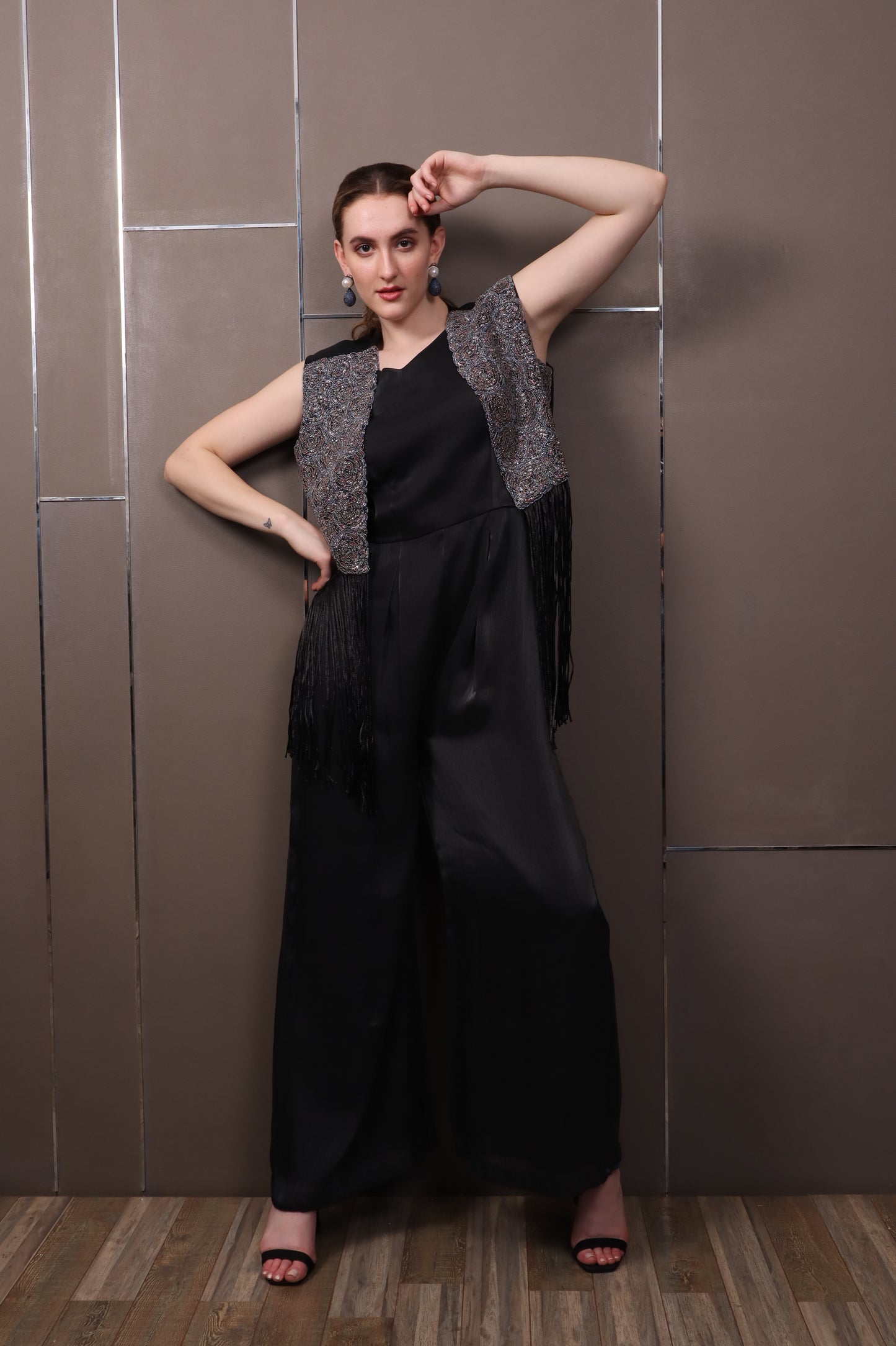 Black Organza Jumpsuit