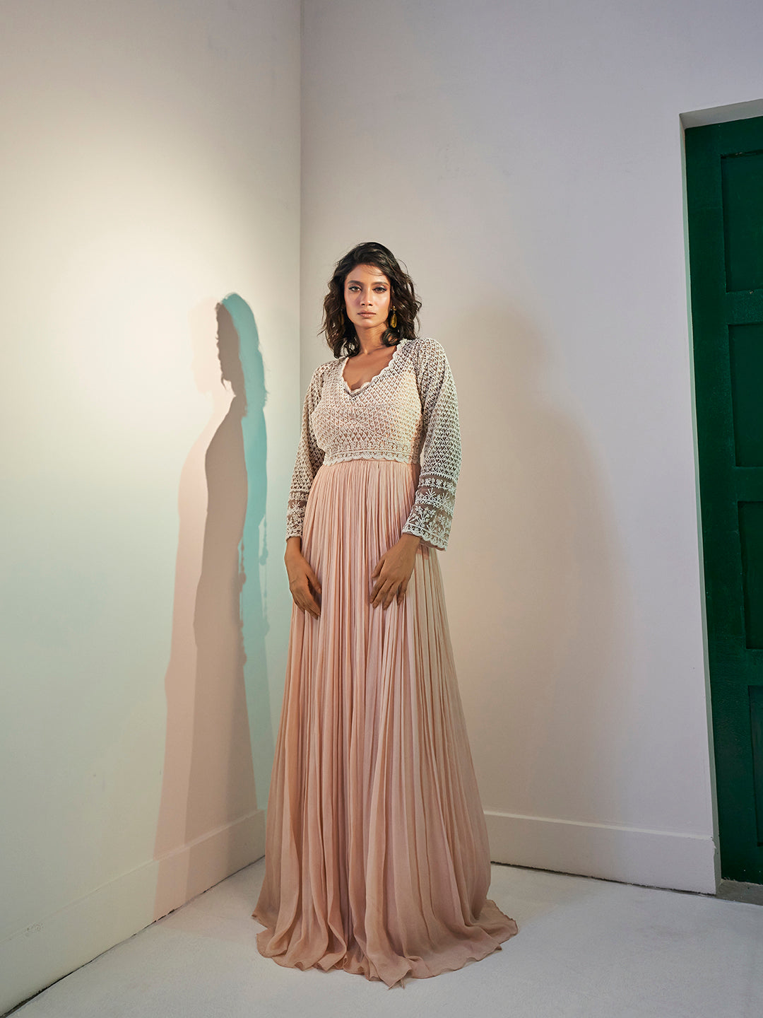 Pastel Pink Chinnon Gown