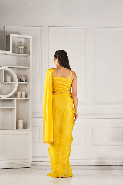 Sunlit Splendor Chinon Saree