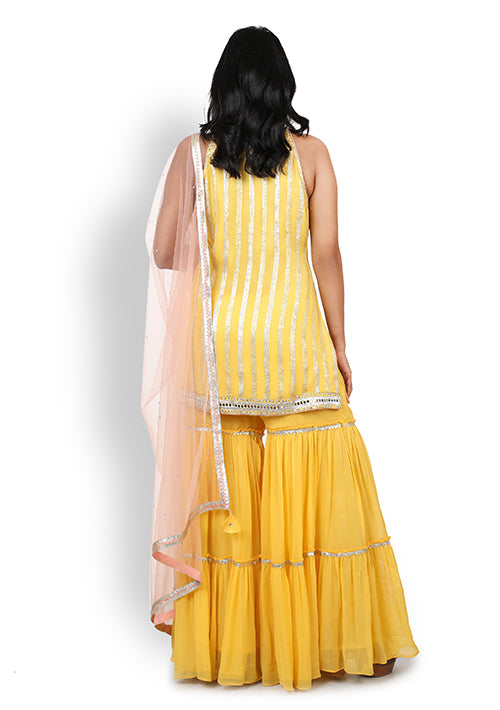 Casual Sharara In Yellow Color