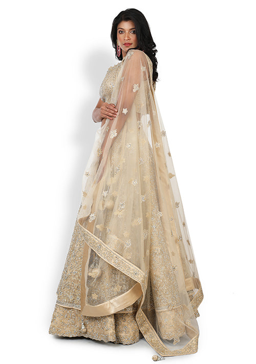 Casual Lehenga In Beige Color