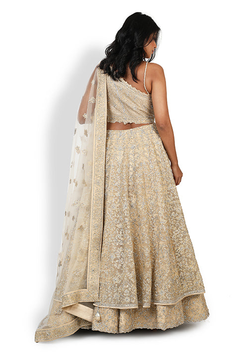 Casual Lehenga In Beige Color