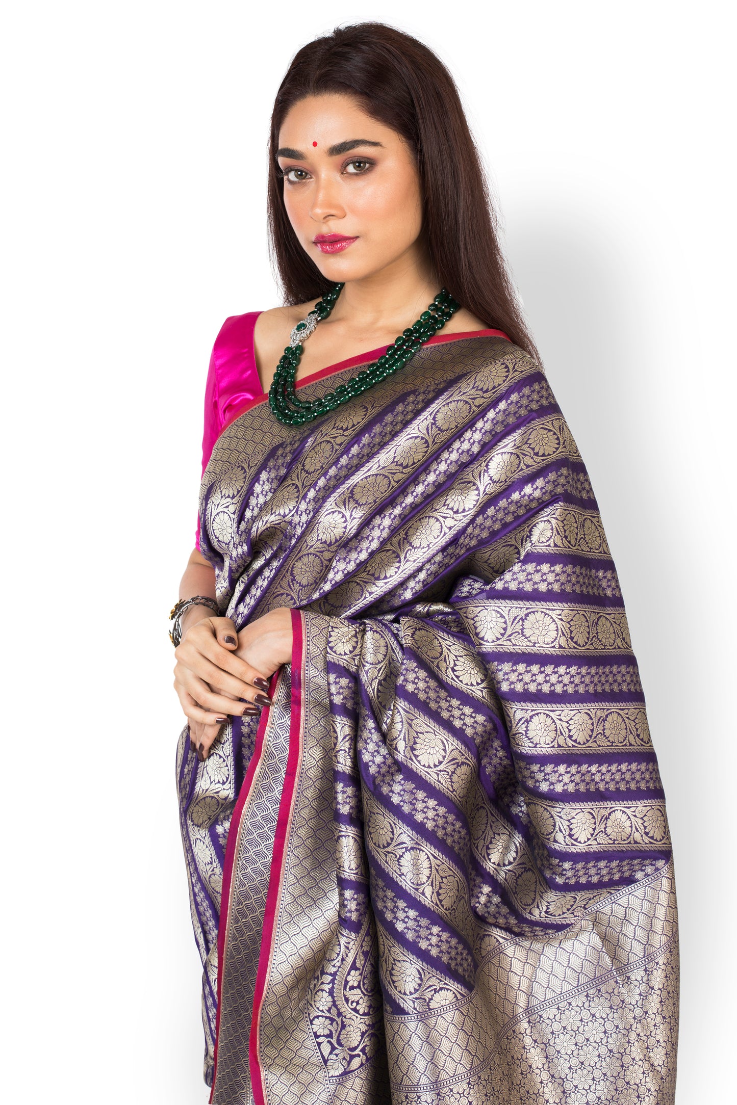 Party Wear Designer Saree In Purple Color