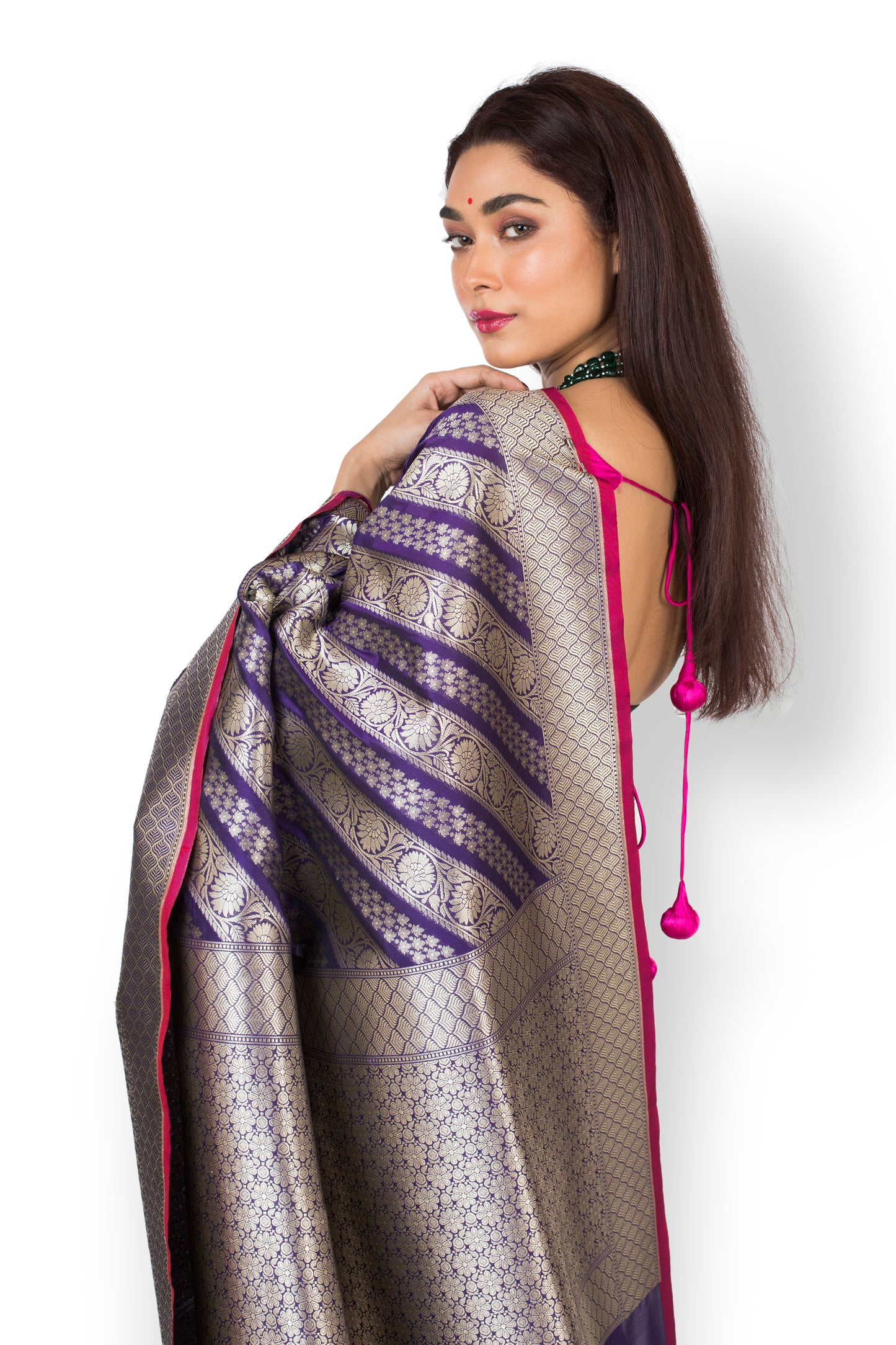 Party Wear Designer Saree In Purple Color