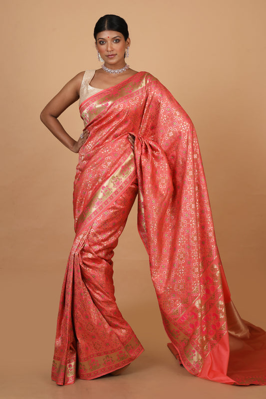 Party Wear Designer Saree In Pink Colour