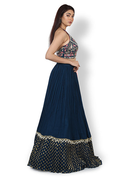 Casual  Lehenga In Navy Blue Color