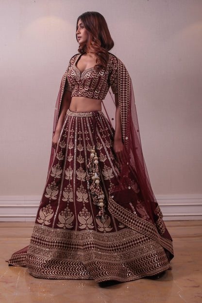 Designer Indian Red Lehenga