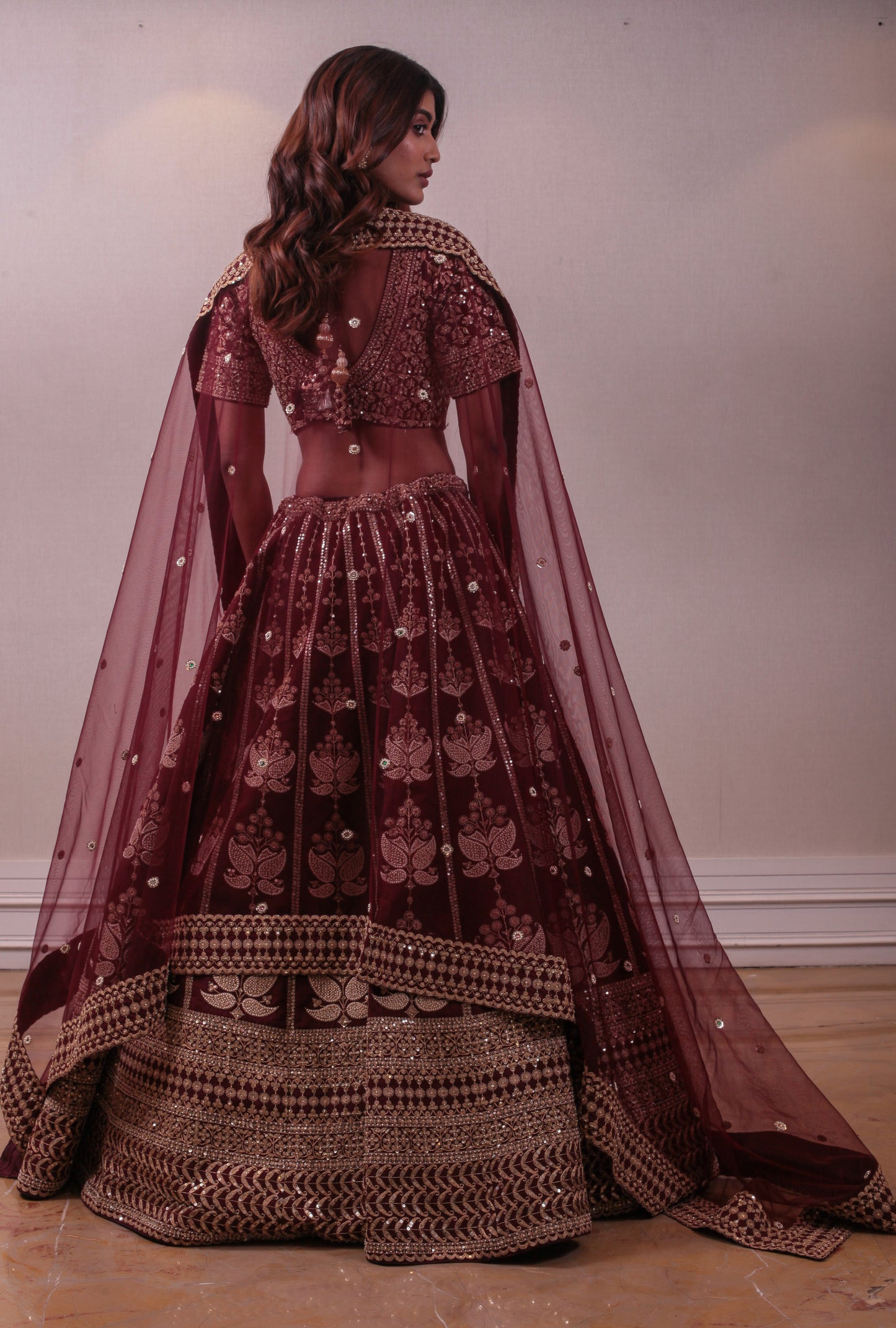 Designer Indian Red Lehenga