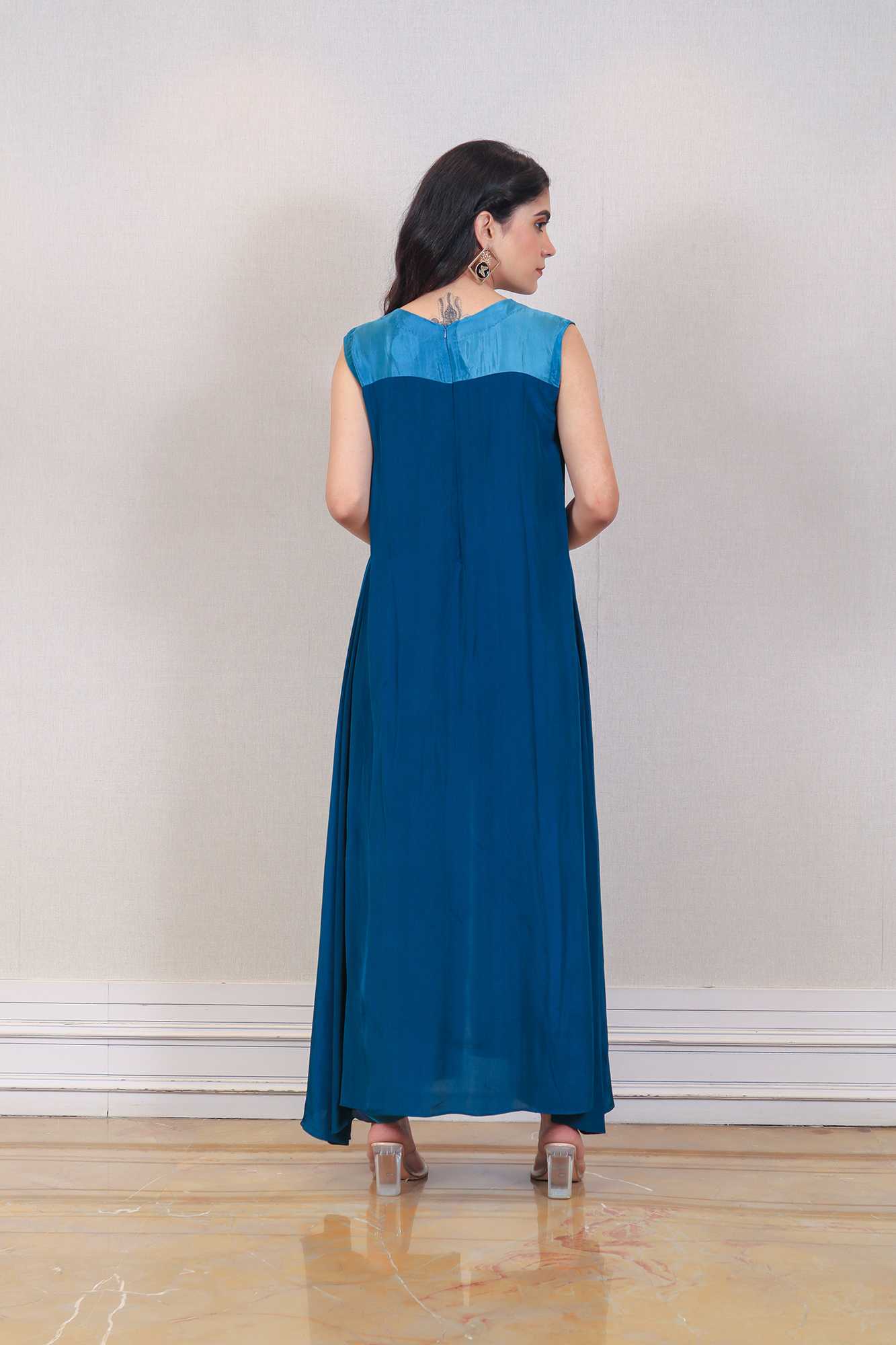 Designer Blue colour jumpsuit