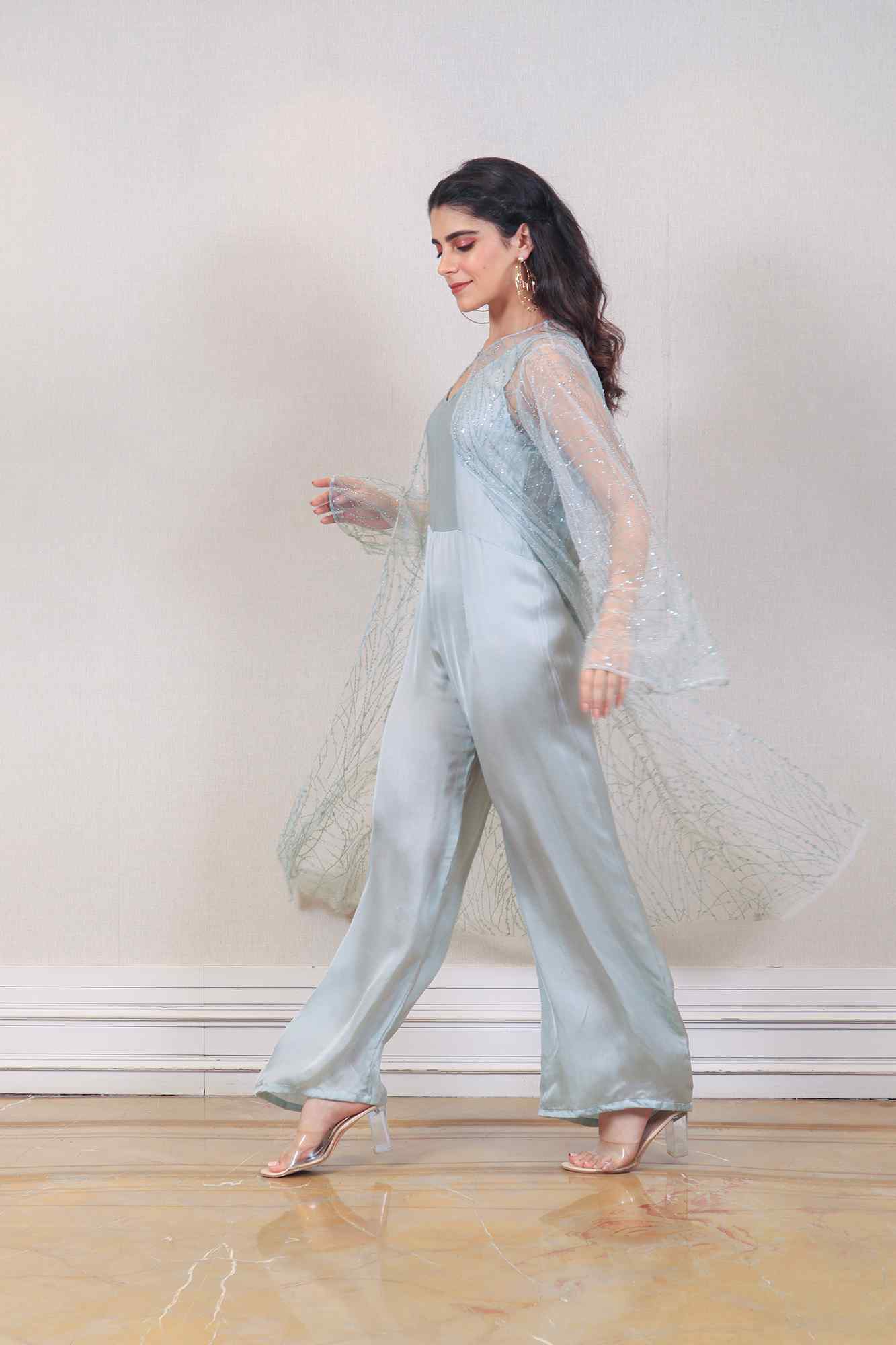 Designer Blue Color Jumpsuit