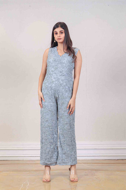 Designer Grey color jumpsuit