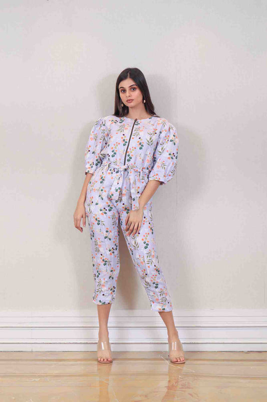 Designer Lilac color jumpsuit