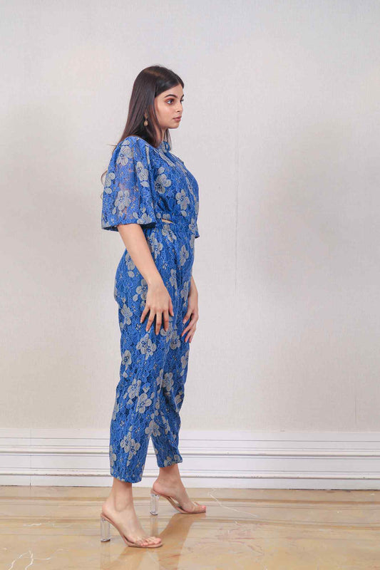 Designer Blue colour jumpsuit