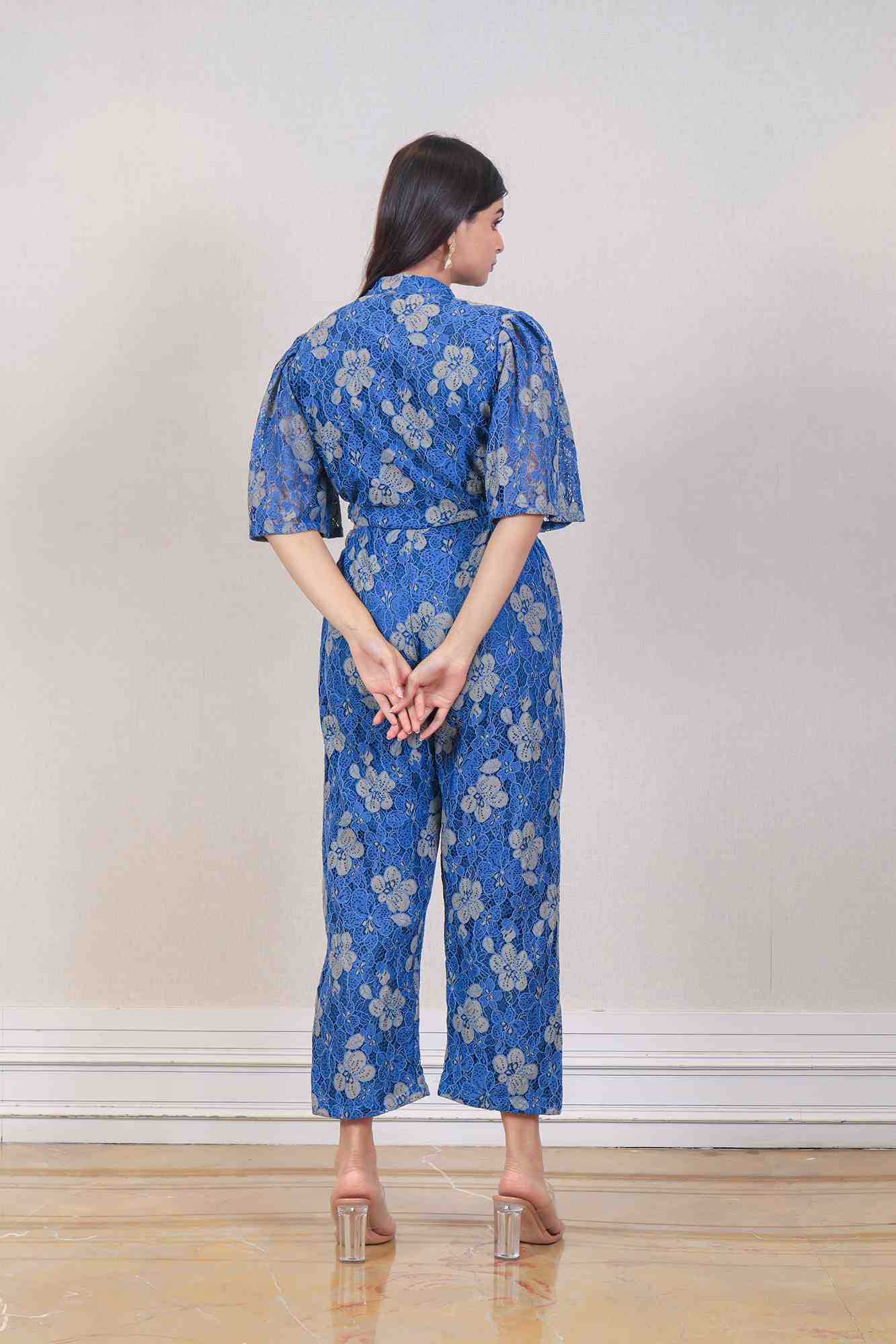 Designer Blue colour jumpsuit