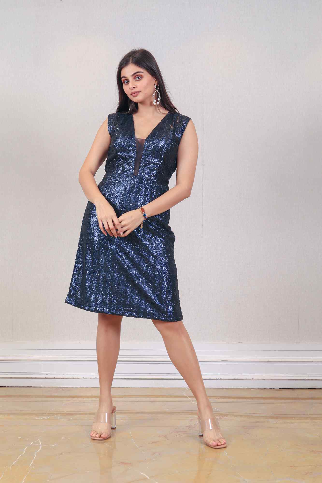 Designer Navy blue Color Dress