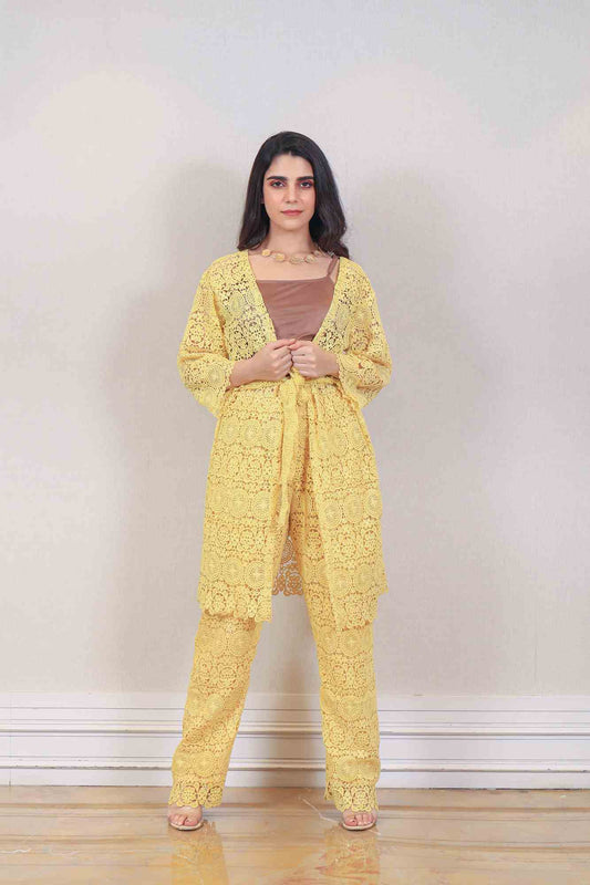 Designer Yellow colour co-ord