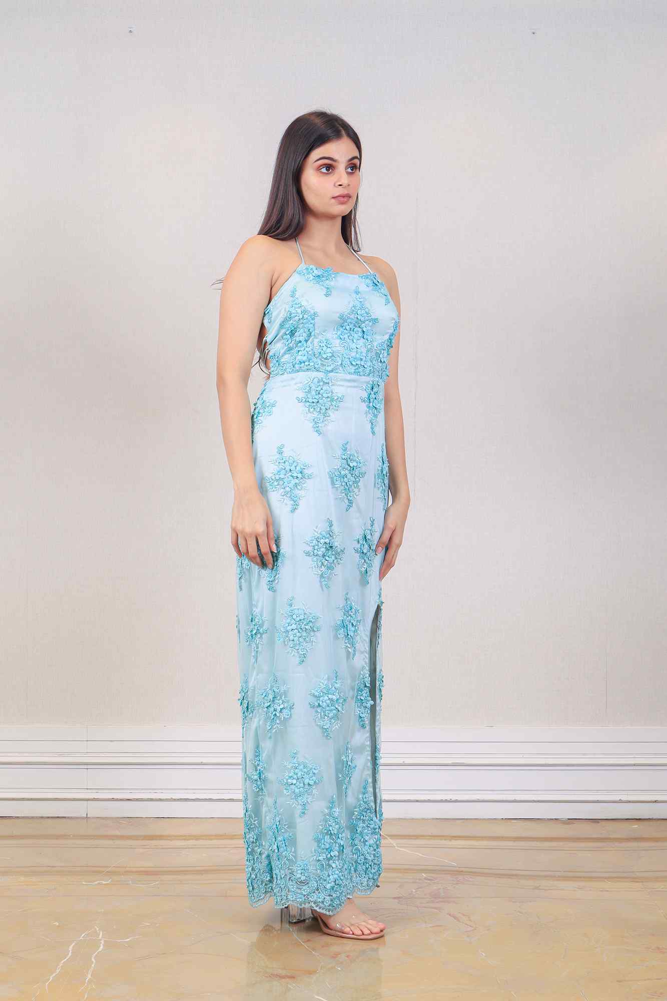 Designer Blue color Gown