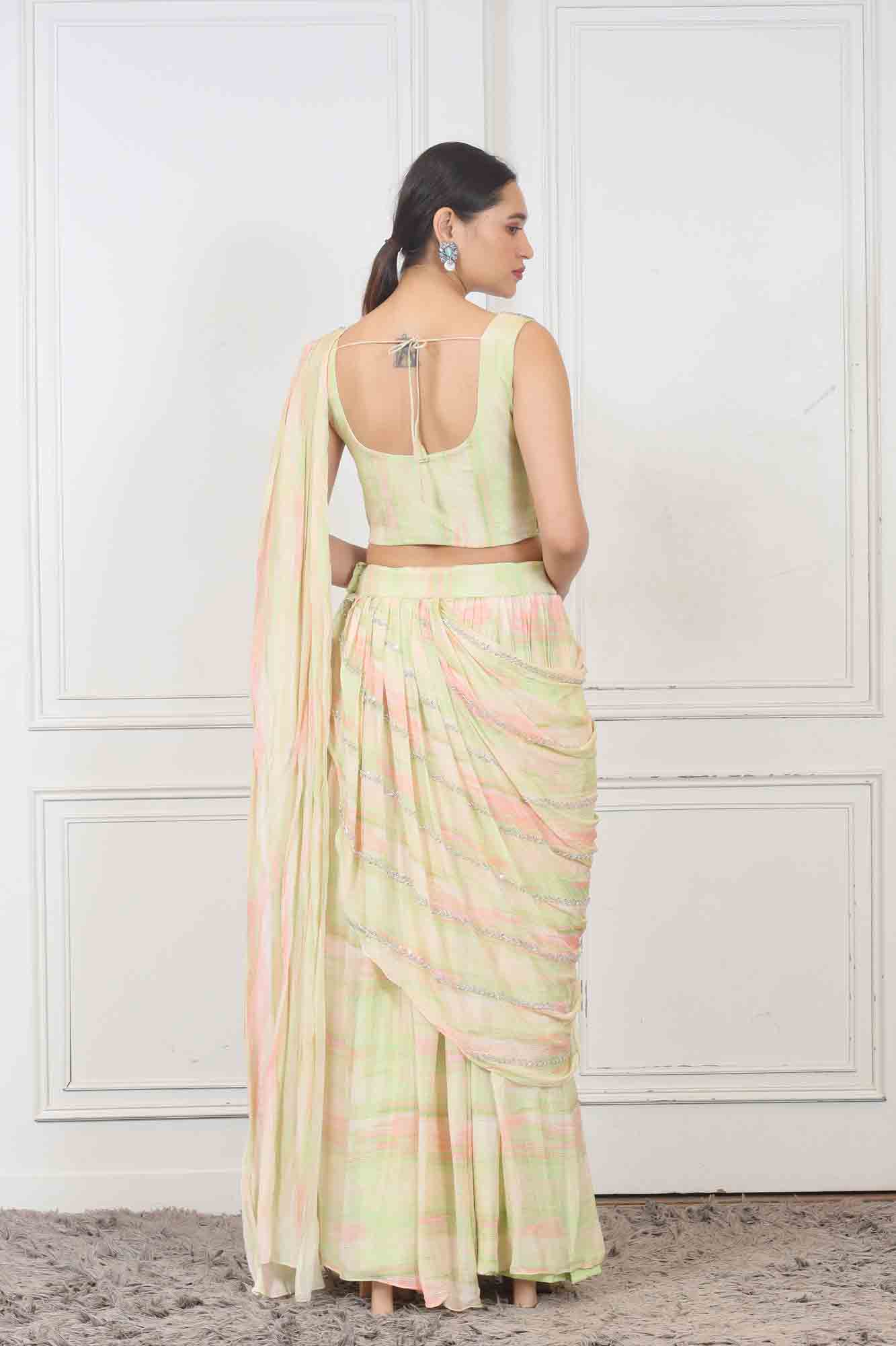 Party wear Lehenga in Light Green  Color at online Simaaya