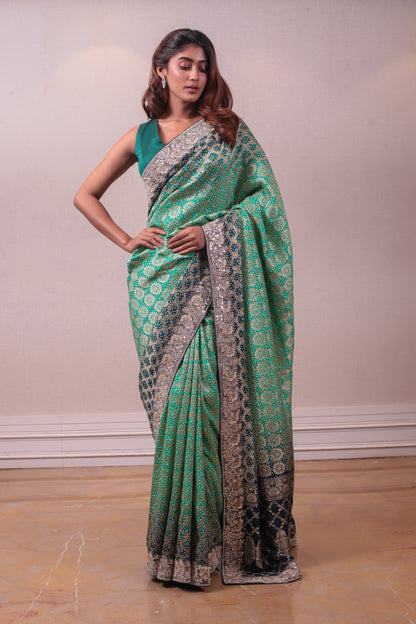 Designer Silk Handloom Embedded Sequin Saree