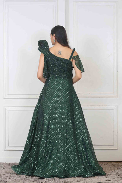 Party wear Gown in Green color at online Simaaya