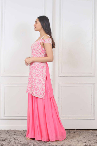 Party wear casual Sharara in Pink Color at online Simaaya