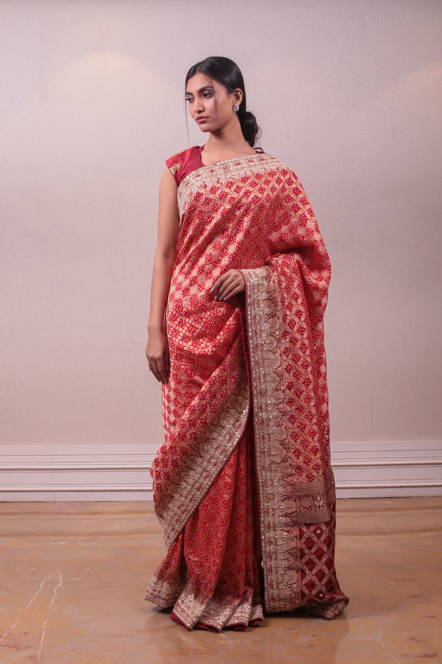 Designer Embedded with Fancy Adorments Handloom Silk Saree