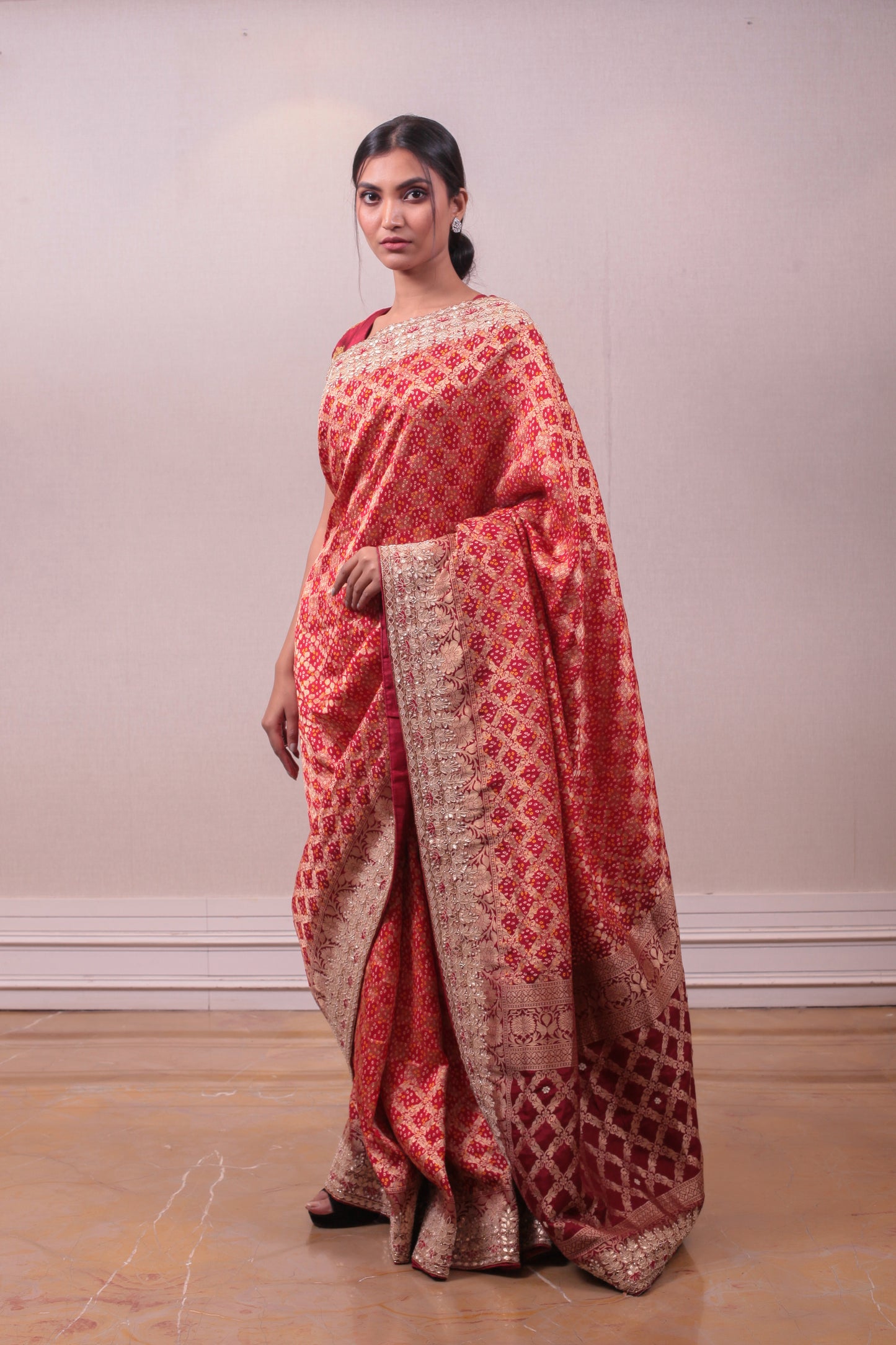 Designer Embedded with Fancy Adorments Handloom Silk Saree