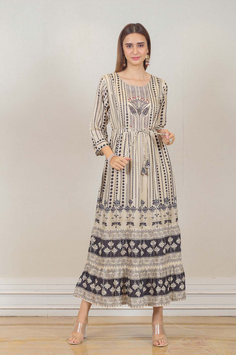 Casual Salwar suit in Beige color at online Simaaya