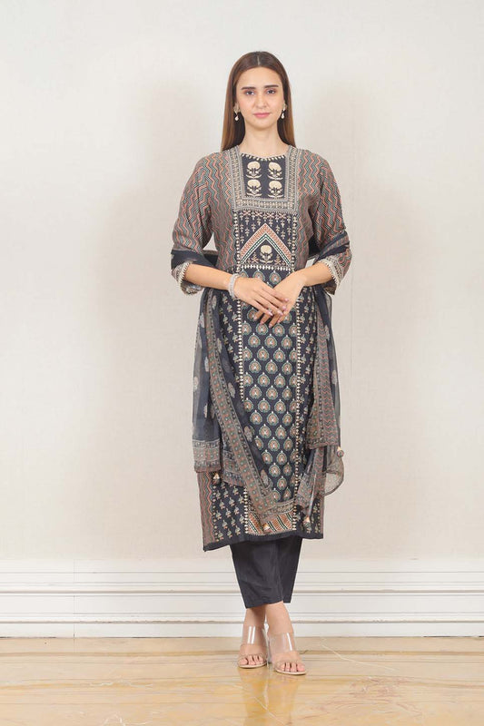 Casual Salwar suit in Black color at online Simaaya