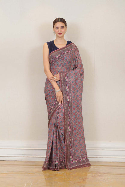 Party Wear Saree in Mauve Purple Color at online Simaaya