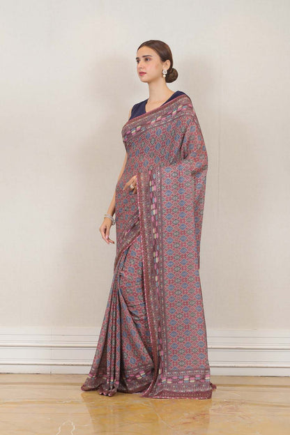 Party Wear Saree in Mauve Purple Color at online Simaaya