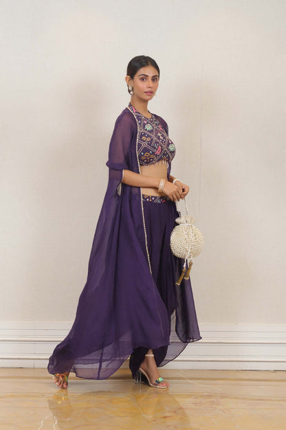 Dress in  Purple color at online Simaaya