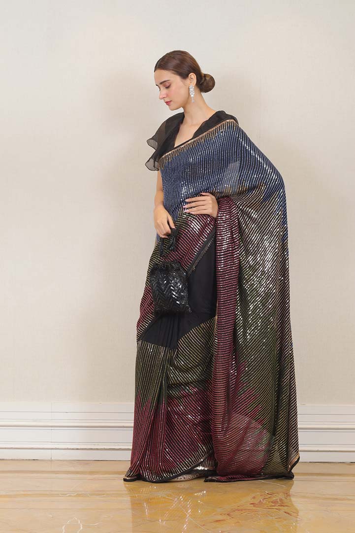 Saree in Black color at online Simaaya