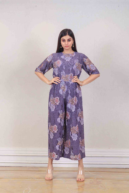 Designer Purple color jumpsuit