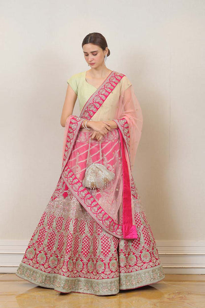 Wedding Lehenga in Pink color at online Simaaya