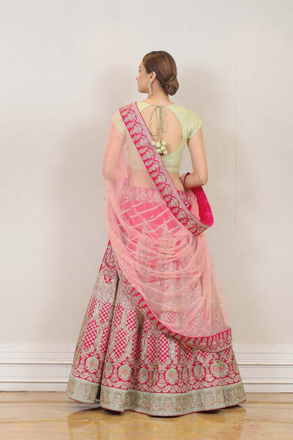 Wedding Lehenga in Pink color at online Simaaya