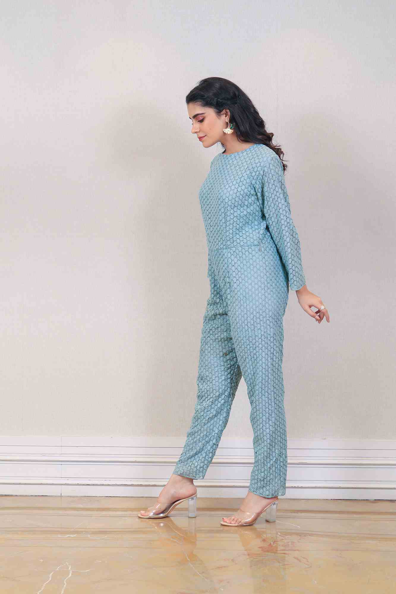 Designer Blue color jumpsuit