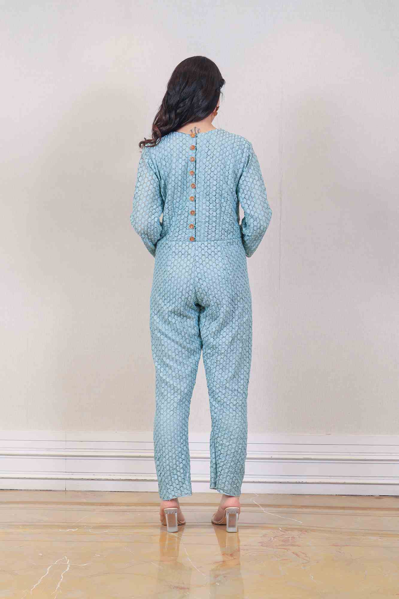 Designer Blue color jumpsuit