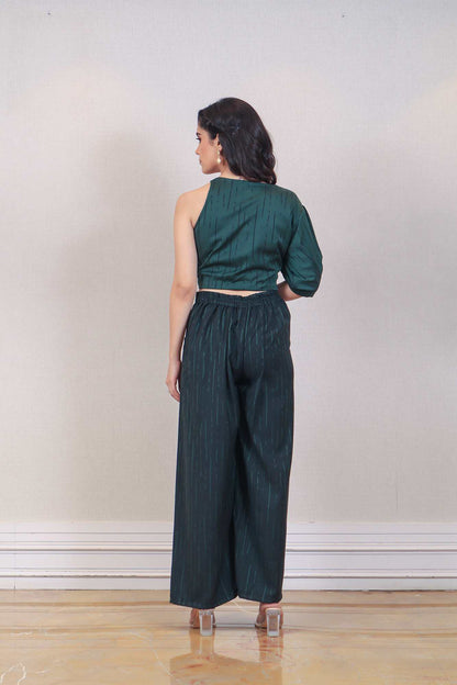 Designer Bottel Green color jumpsuit